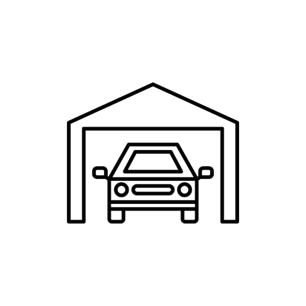 El icono del coche de garaje