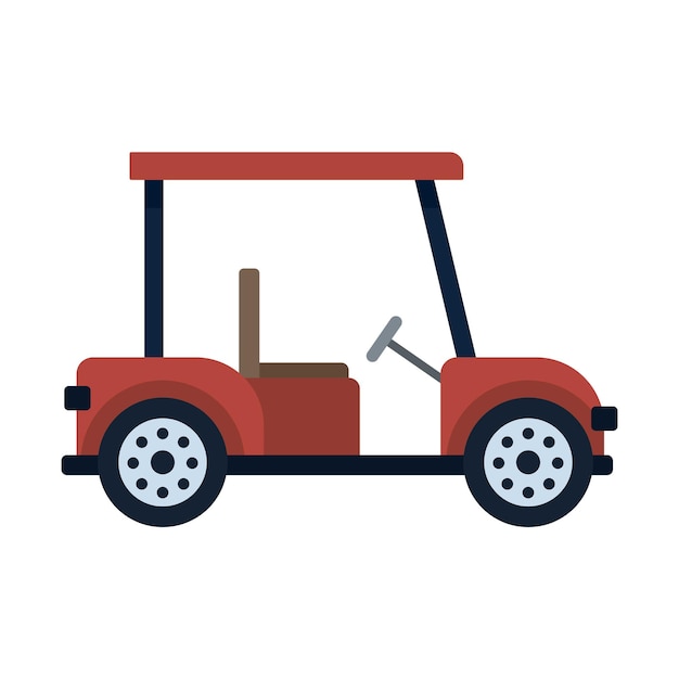 Icono de coche de golf Ilustración plana del icono de vector de coche de golf para diseño web