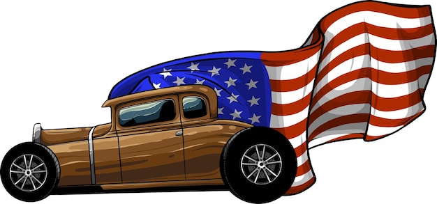 Vector icono de coche hot rod icono de estilo de línea ilustración vectorial icono de vehículo stock