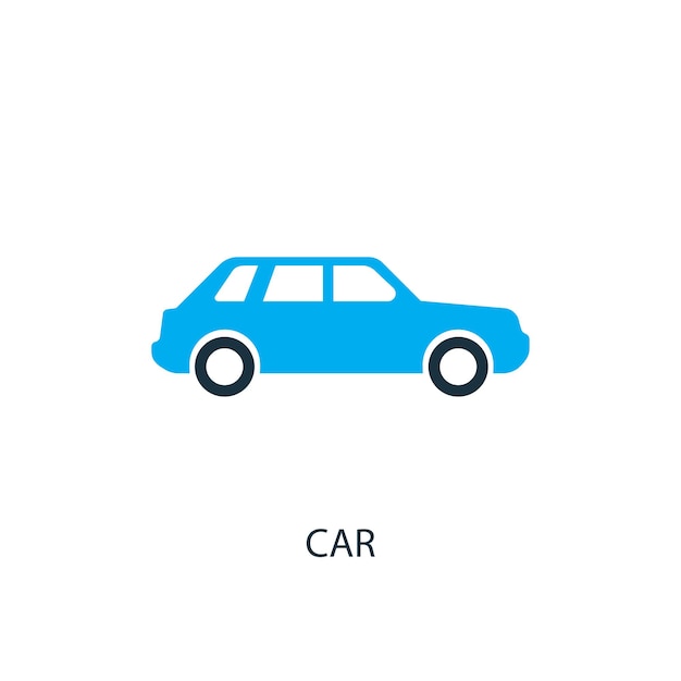 Icono de coche. ilustración de elemento de logotipo. diseño de símbolo de coche de colección de 2 colores. concepto de coche simple. se puede utilizar en la web y en dispositivos móviles.