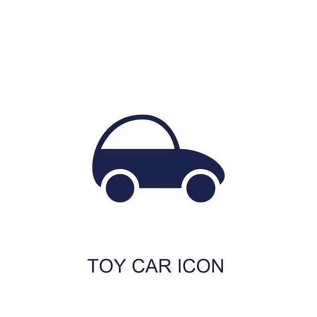 icono de coche de juguete fondo blanco