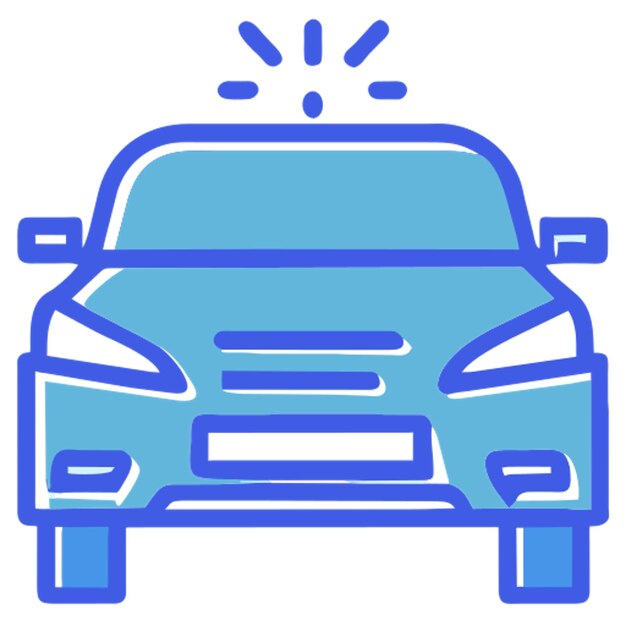 icono de coche moderno relleno offset
