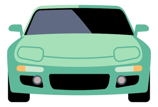 Vector icono de coche moderno vista frontal de auto de lujo