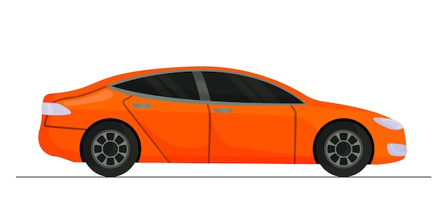 Vector icono de coche naranja