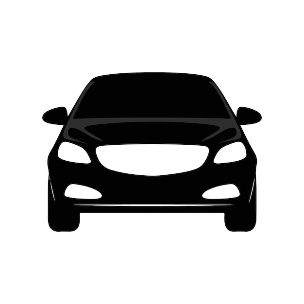 Icono de coche negro Icono de vector de coche sobre fondo blanco aislado Signo de vehículo Ilustración vectorial