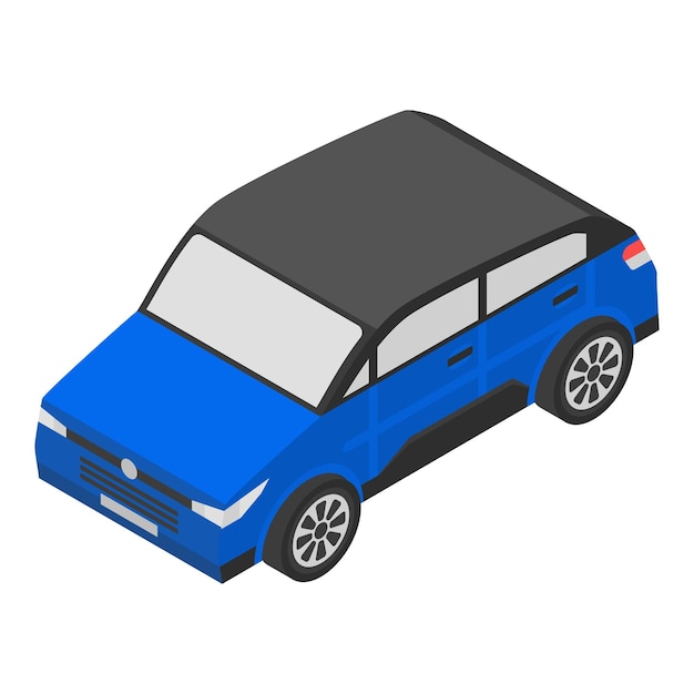 Icono de coche pequeño moderno Isométrico del icono de vector de coche pequeño moderno para diseño web aislado sobre fondo blanco