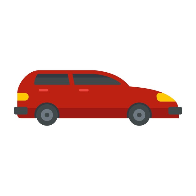 Icono de coche rojo ilustración plana del icono de vector de coche rojo para diseño web