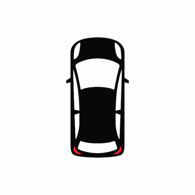Icono del coche de la vista superior Ilustración vectorial