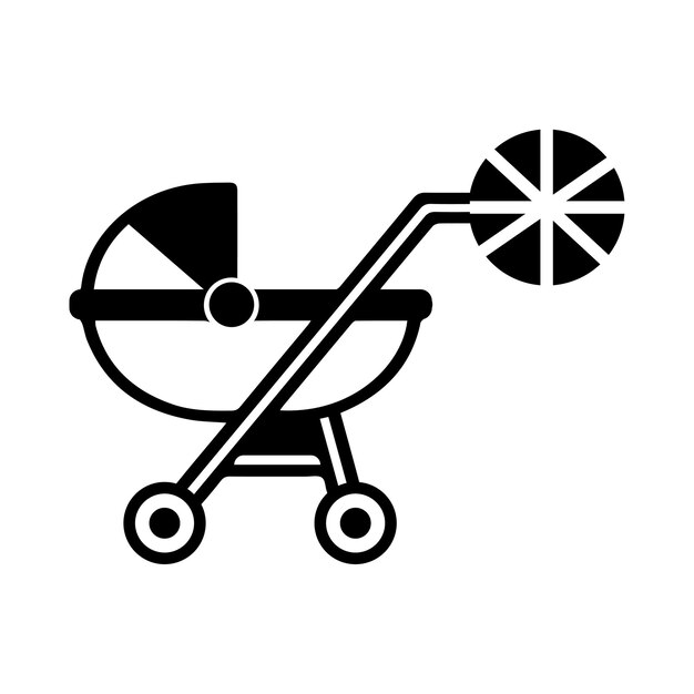 el icono del cochecito del coche del bebé