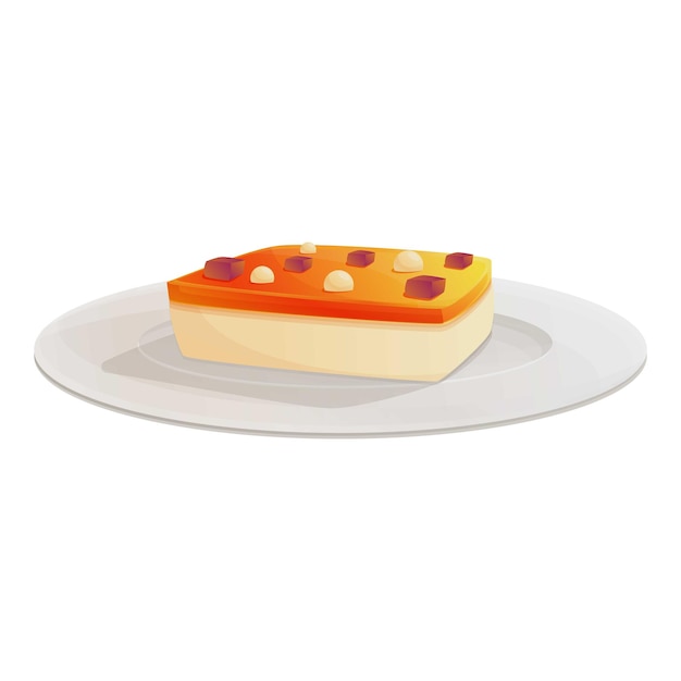 Icono de cocina molecular de comida de pastel Caricatura de icono de vector de cocina molecular de comida de pastel para diseño web aislado sobre fondo blanco