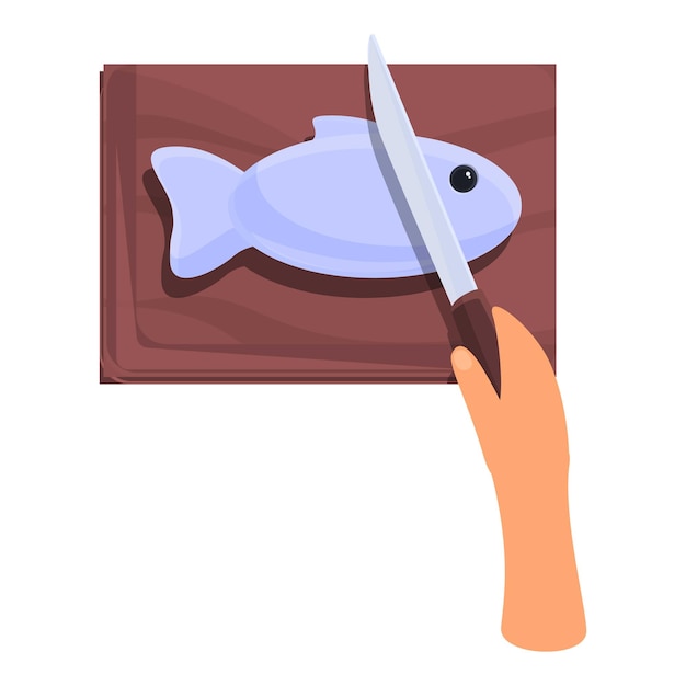 Vector icono de cocina de pescado icono vectorial de cocina de peces para diseño web aislado en fondo blanco