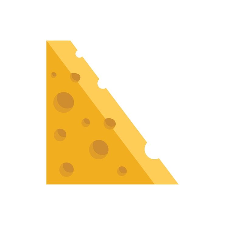 Vector icono de cocina de queso ilustración plana del icono de vector de cocina de queso para diseño web aislado