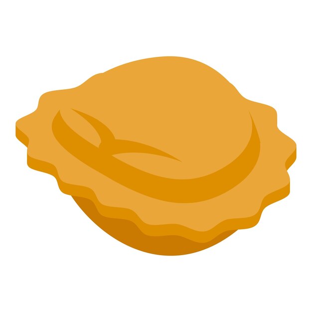 Icono de cocina ravioli vector isométrico Comida de pasta Menú italiano