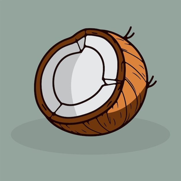 El icono de coco es una ilustración vectorial.