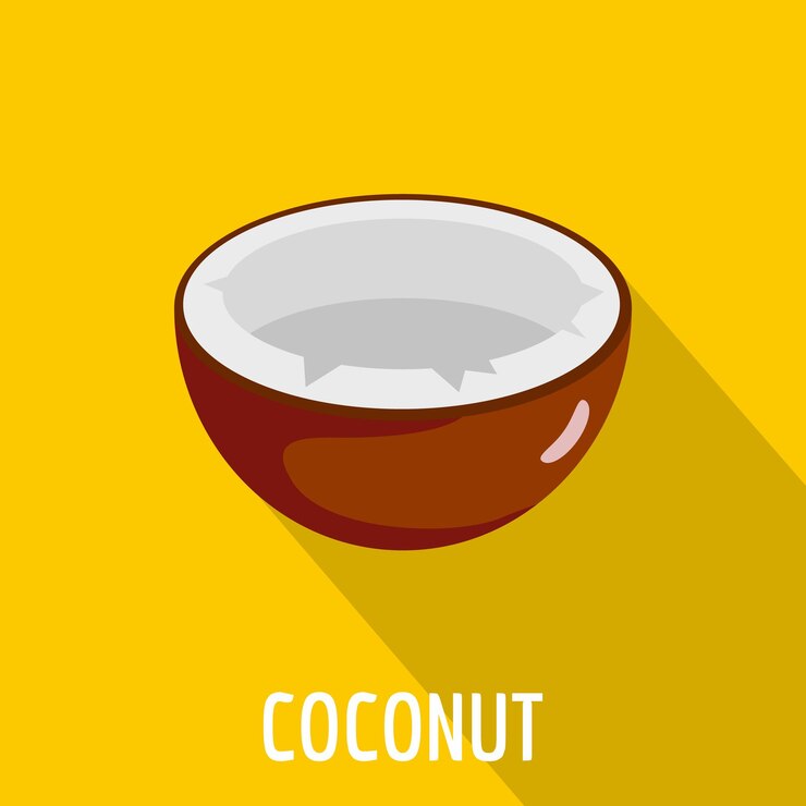 Vector ícono de coco ilustración plana del ícono vectorial de coco para la web