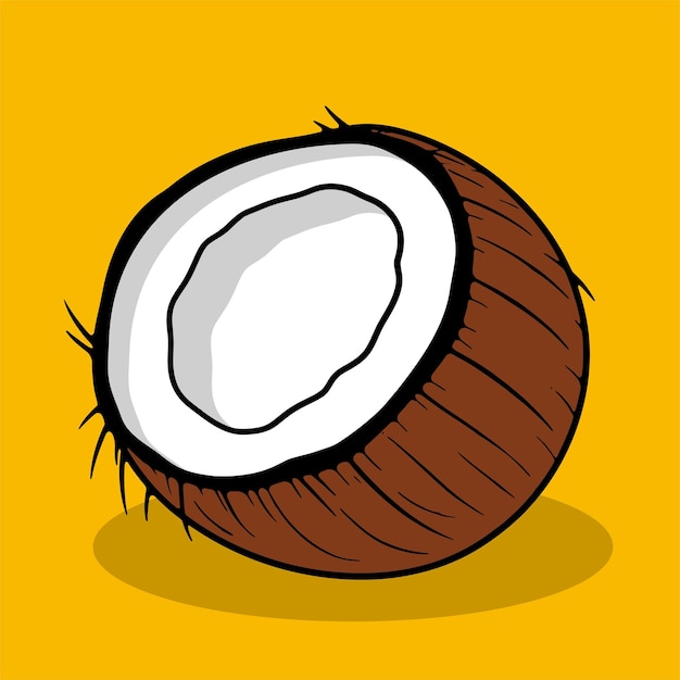 el icono del coco ilustración vectorial 18