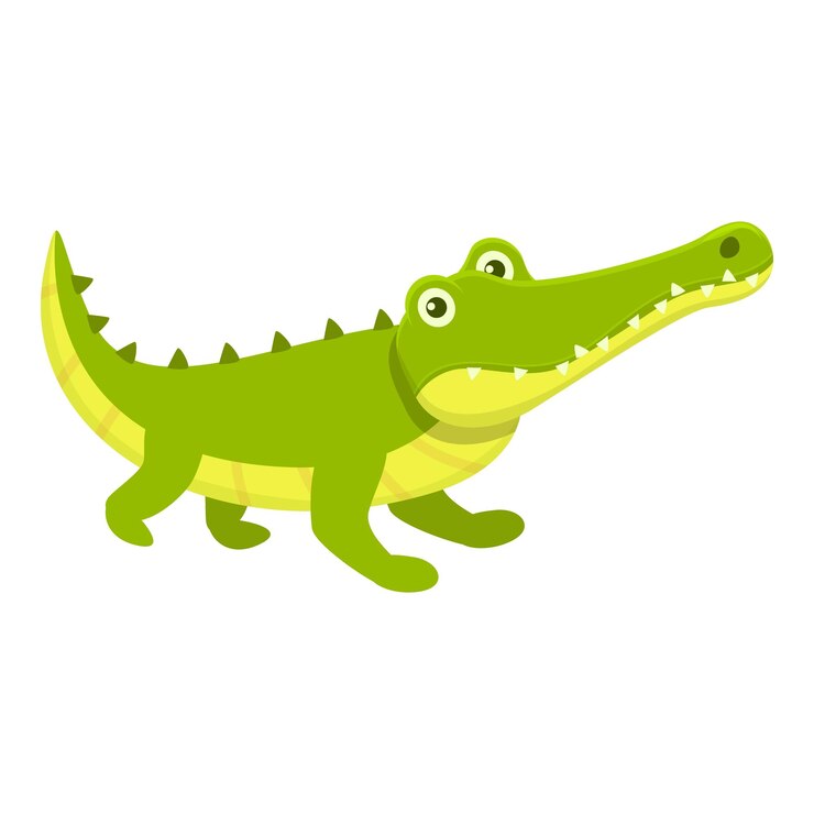 Vector icono de cocodrilo listo dibujado de icono vectorial de crocodilo listo para diseño web aislado en fondo blanco