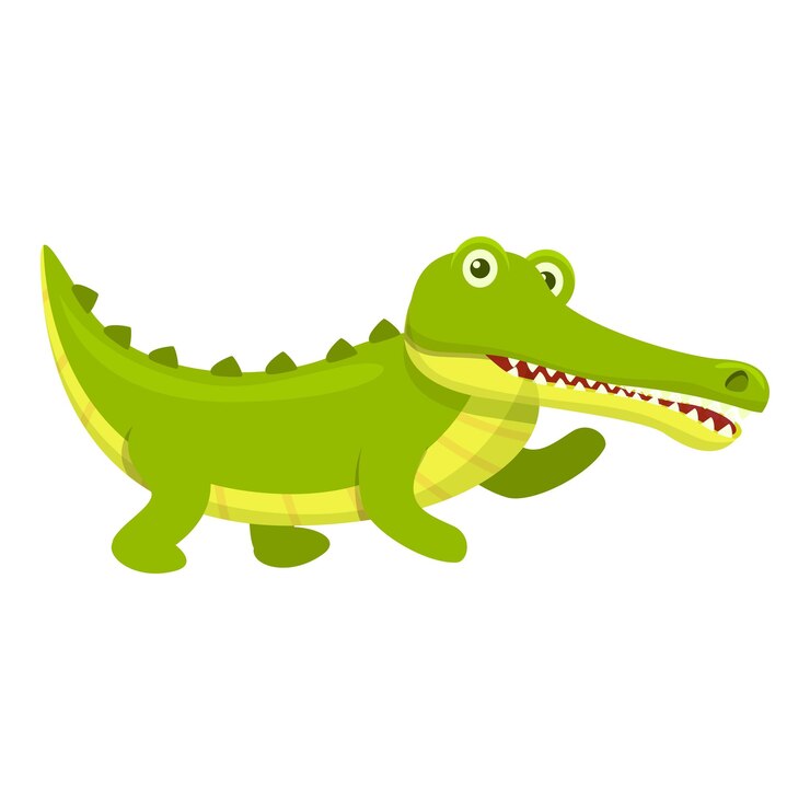 Vector icono de cocodrilo salvaje icono vectorial de cocodril salvaje para diseño web aislado sobre fondo blanco