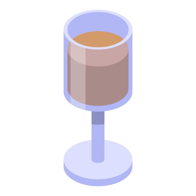 Icono de cóctel de cacao Isométrico del icono de vector de cóctel de cacao para diseño web aislado sobre fondo blanco