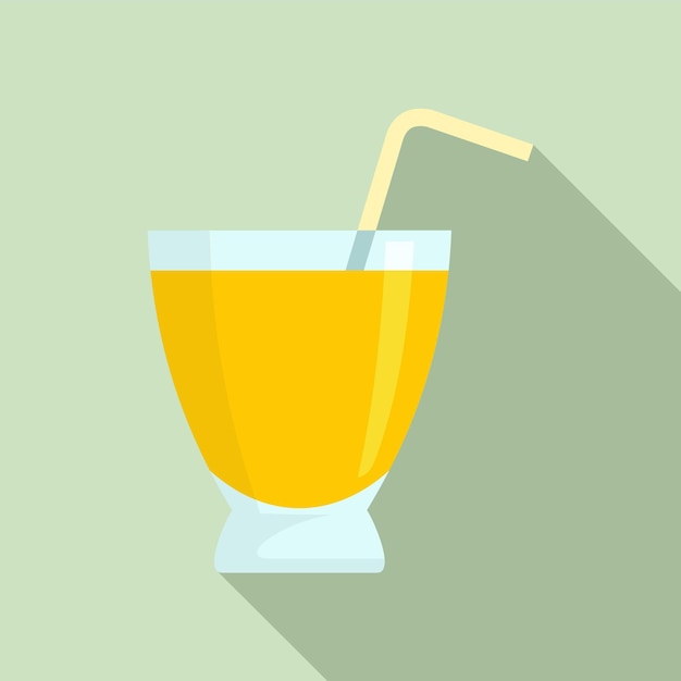 Vector icono de cóctel de jugo biológico ilustración plana del icono vectorial de cóctels de jugo bio para diseño web