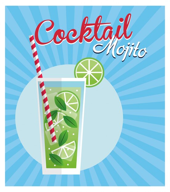 Vector icono de cóctel mojito