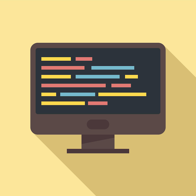 Icono de codificación infantil vector plano Educación informática Escuela software inteligente