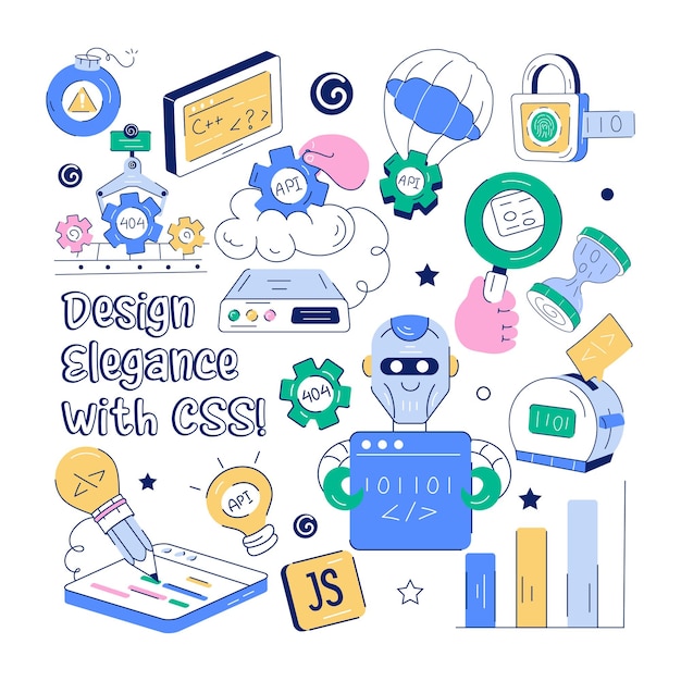 Vector icono de codificación web en estilo de línea