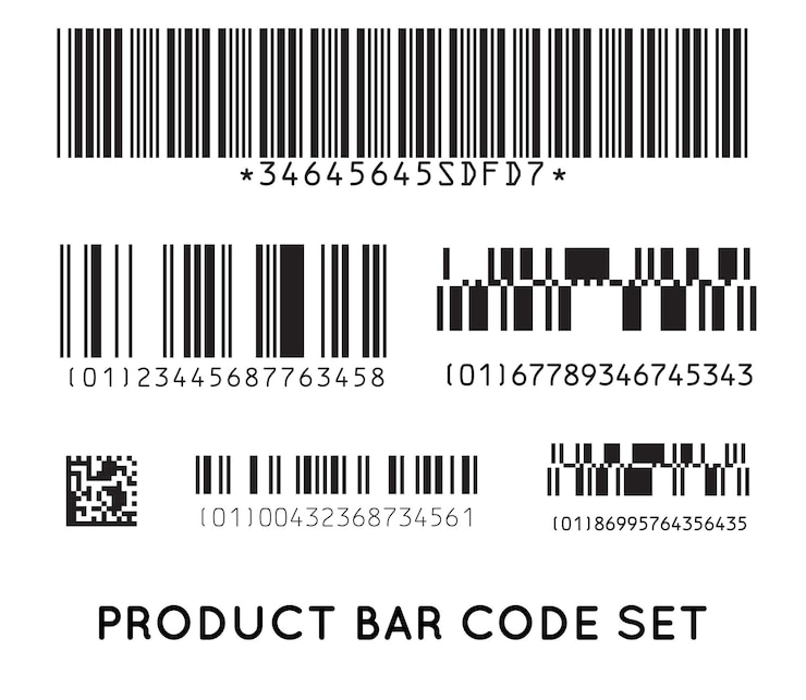 Vector icono de código de barras conjunto de código de barras plano moderno se puede utilizar como plantilla para vector de maqueta de productos