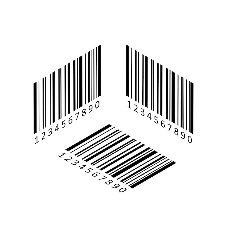 Vector icono de código de barras en estilo isométrico. símbolos de código de barras aislados sobre fondo blanco. eps vectoriales 10