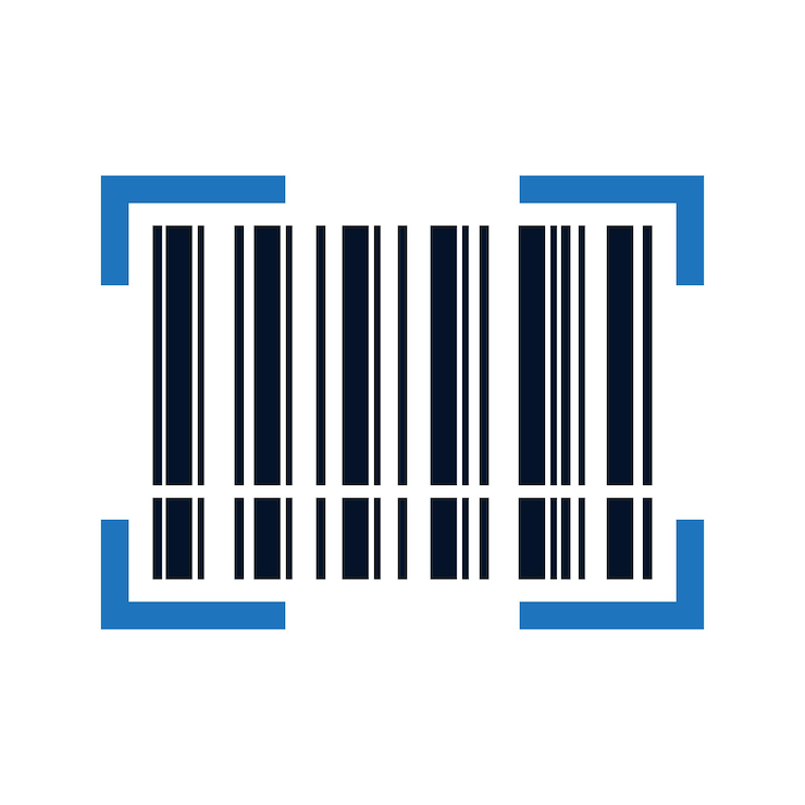 Vector ícono de código de barras gráficos vectoriales editables sencillos