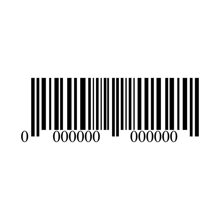 Vector icono de código de barras en la ilustración de vector de fondo blanco