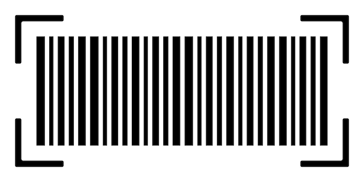 Vector icono de código de barras simple diseño moderno aislado en fondo blanco