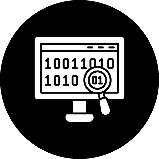 Ícono de código binario