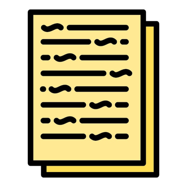 Icono de código cifrado Contorno código cifrado vector icono color plano aislado