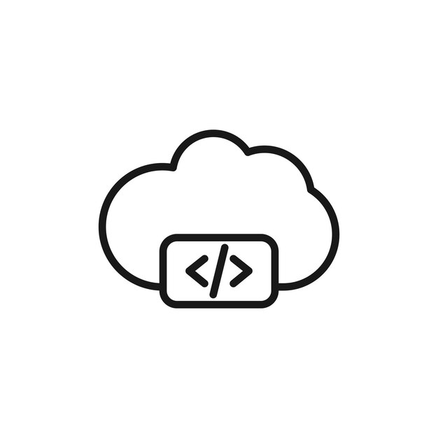 Icono del código de la nube