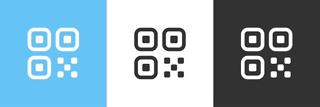 icono de código QR código QR para teléfono inteligente Código de barras de pago e identificación Ilustración vectorial