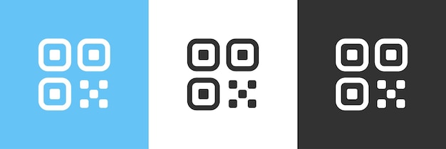 Vector icono de código qr código qr para teléfono inteligente código de barras de pago e identificación ilustración vectorial