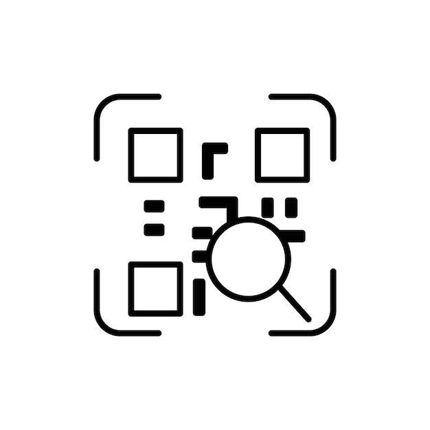 Ícono de código Qr Colección de conjuntos de relleno plano