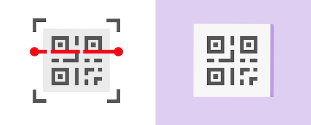 Icono de código qr escanear pictograma gráfico ilustrado aislado en imagen de imágenes prediseñadas de fondo blanco