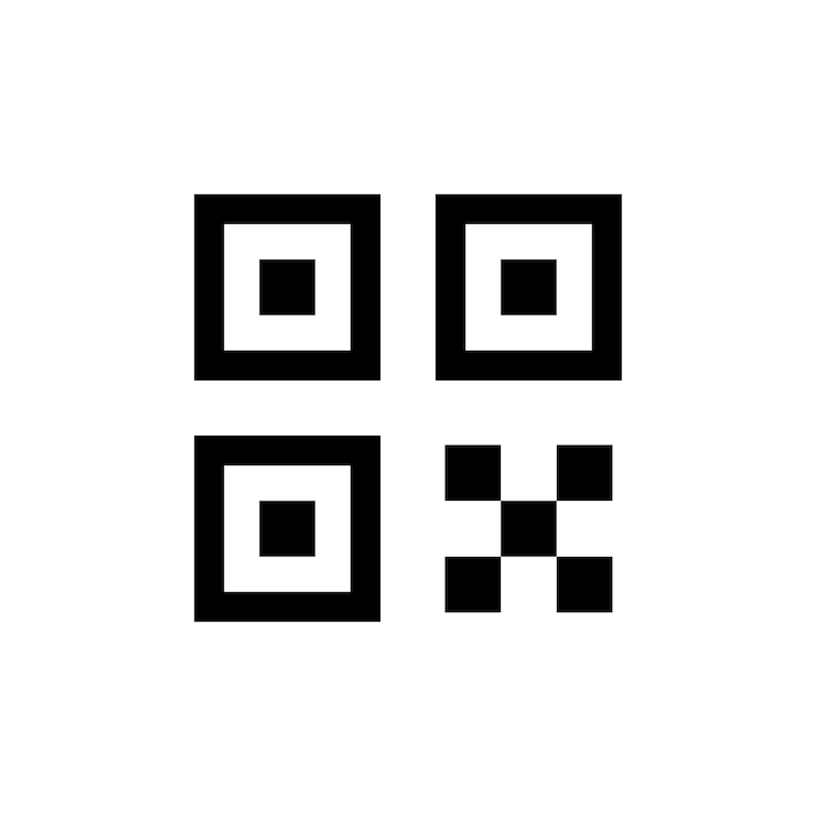 Vector icono de código qr icono de escaneo de código qr