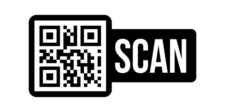 Vector el icono del código qr me escanea el vector