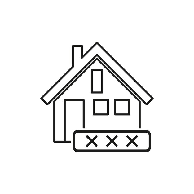 Icono de código de seguridad para el hogar inteligente Ilustración vectorial EPS 10 Imagen de archivo