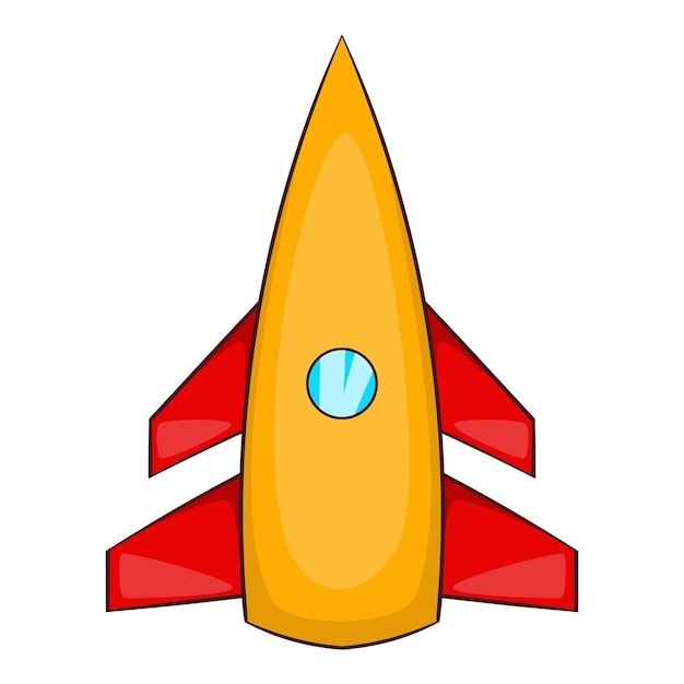 Icono de cohete alado Ilustración de dibujos animados de icono vectorial de cohetes alados para la web