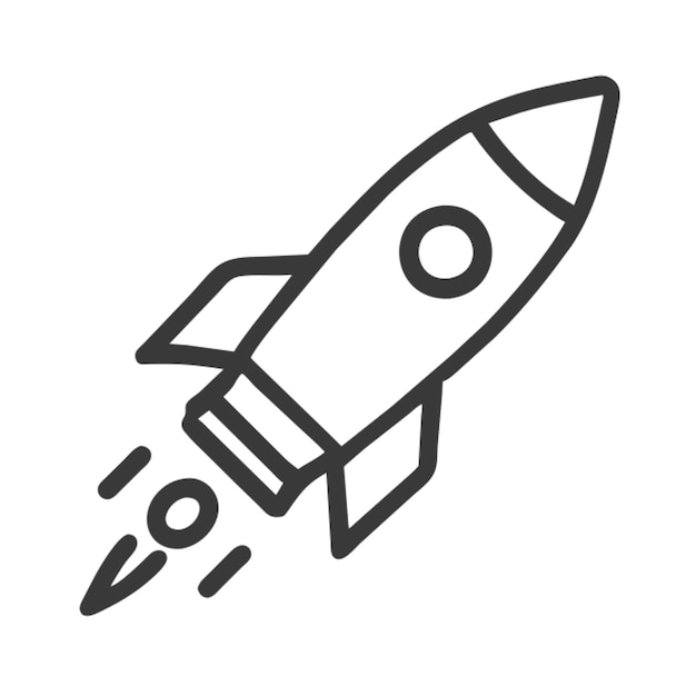 icono de cohete de alta velocidad