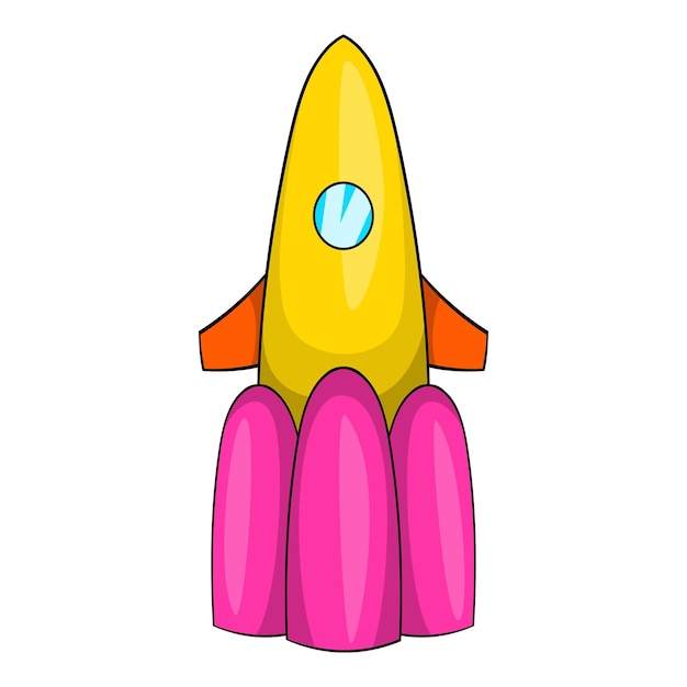 Icono de cohete grande Ilustración de dibujos animados del icono vectorial de cohete gran para la web