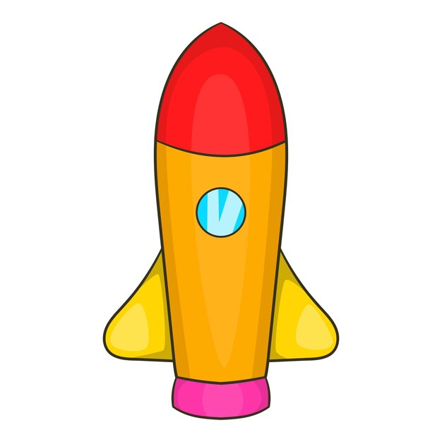Icono de cohete Ilustración de dibujos animados del icono de vector de cohete para la web