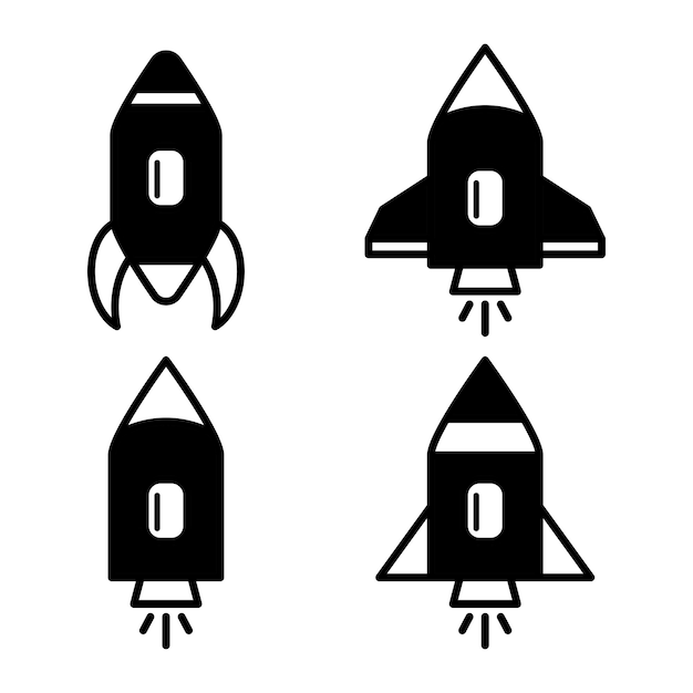 icono de cohete plantilla vectorial logotipo colección de moda diseño plano