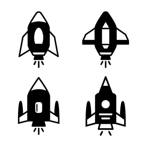 icono de cohete plantilla vectorial logotipo colección de moda diseño plano