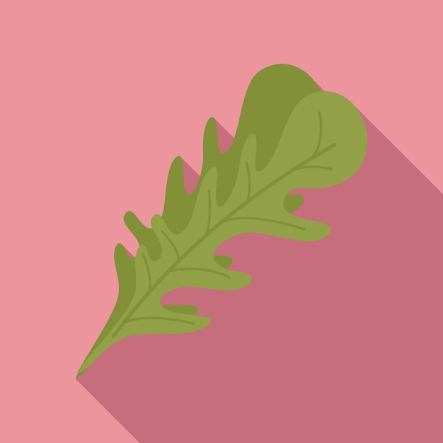 Icono de cohete de rúcula vector plano Ensalada de rúcula Planta de hoja