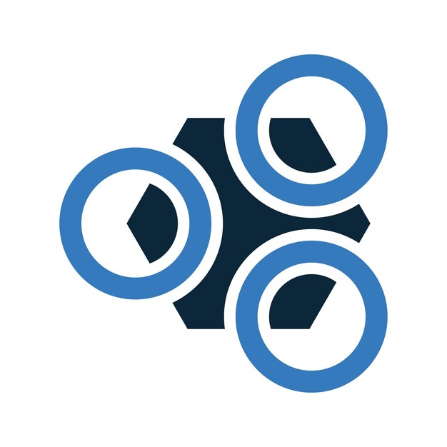 Icono de coincidencia de combinación de amalgama Ilustración vectorial editable sencilla